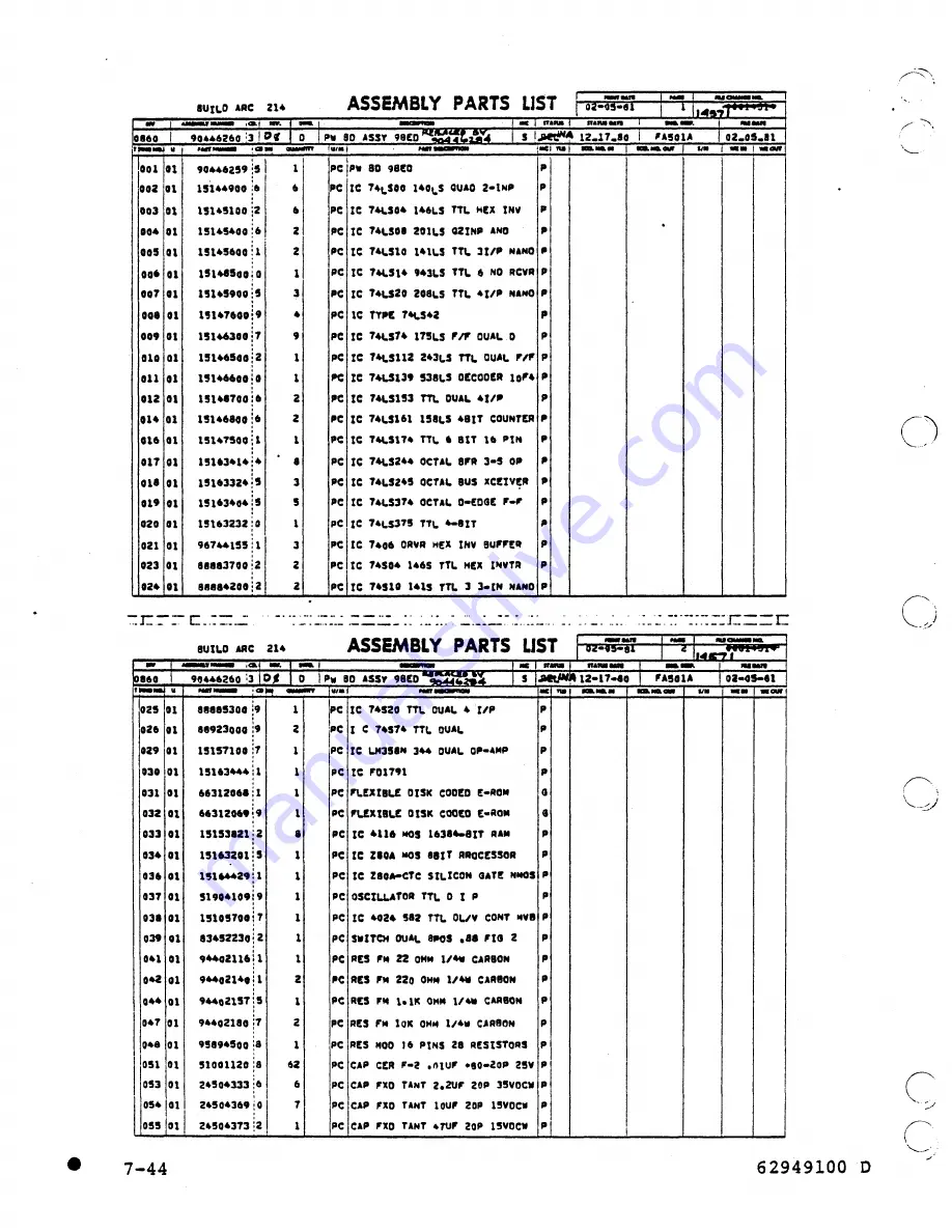 Control Data Corporation CDC 40003-200 Hardware Maintenance Manual Download Page 164