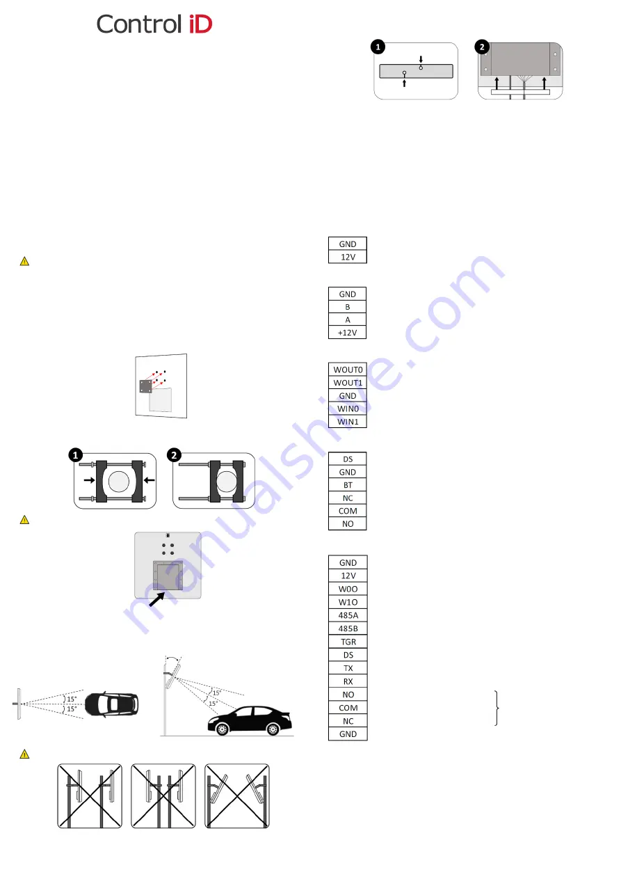 Control iD iDUHF Quick Manual Download Page 1