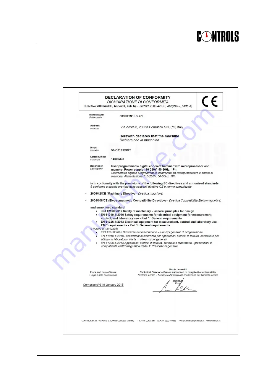 Controls 58-C0181/DGT Instruction Manual Download Page 13