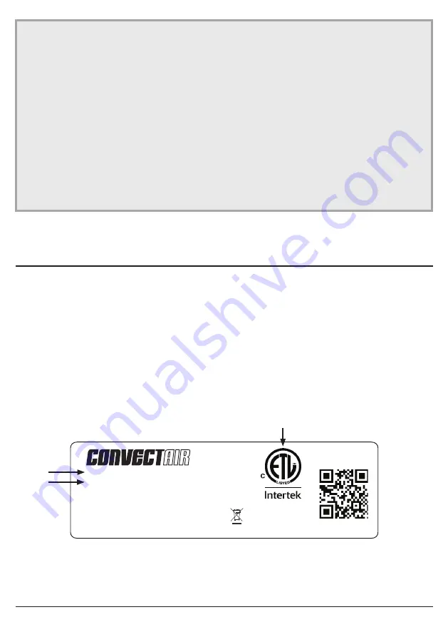 CONVECTAIR 51FLB 00-C10-BB Installation And User Manual Download Page 18