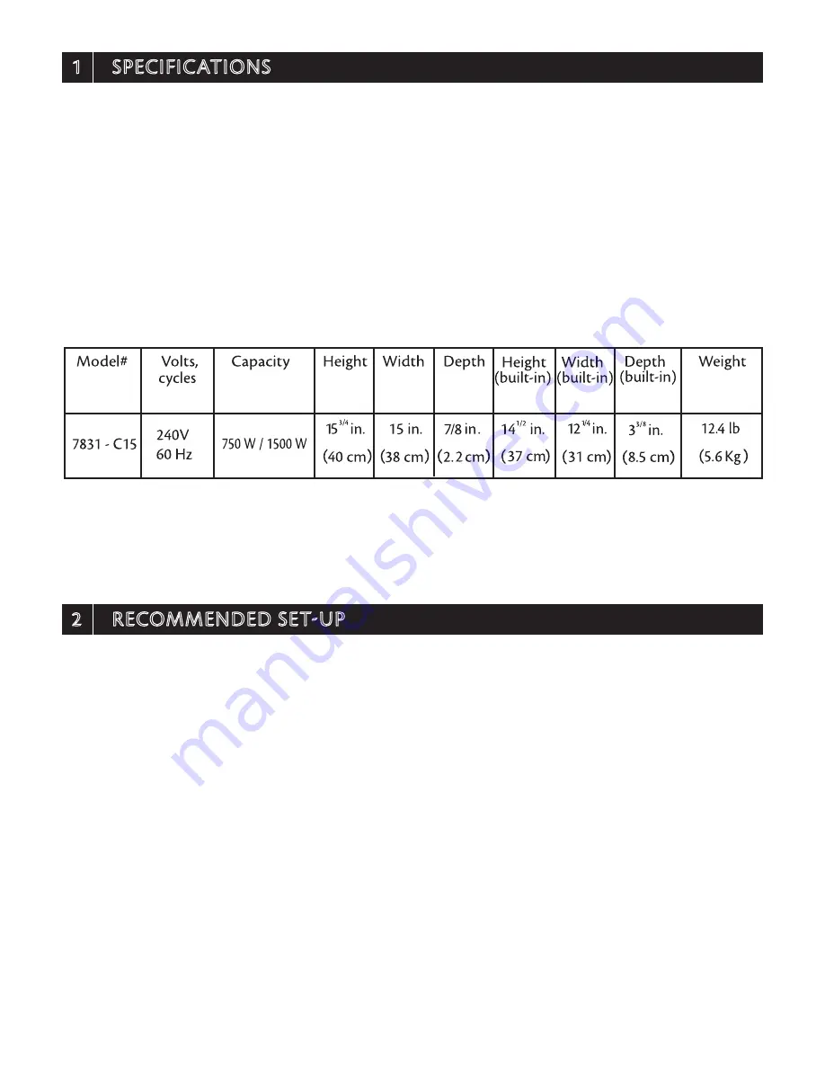 CONVECTAIR 7831-C15 Скачать руководство пользователя страница 4