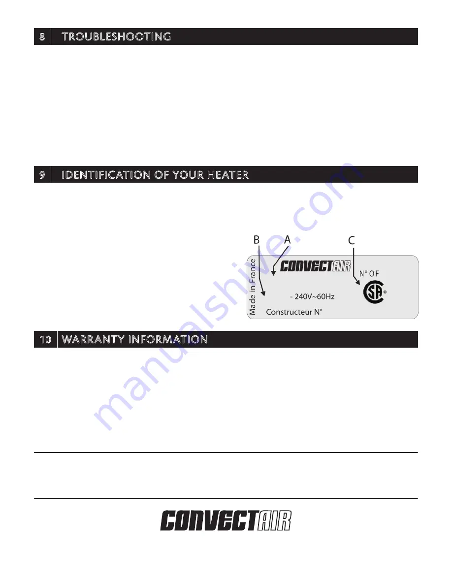 CONVECTAIR 7831-C15 Скачать руководство пользователя страница 12