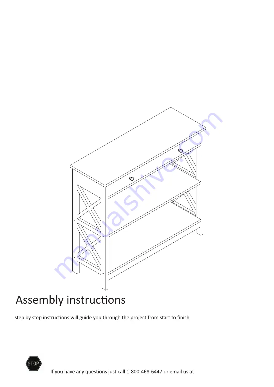 convenience concepts 203295W Assembly Instructions Download Page 1