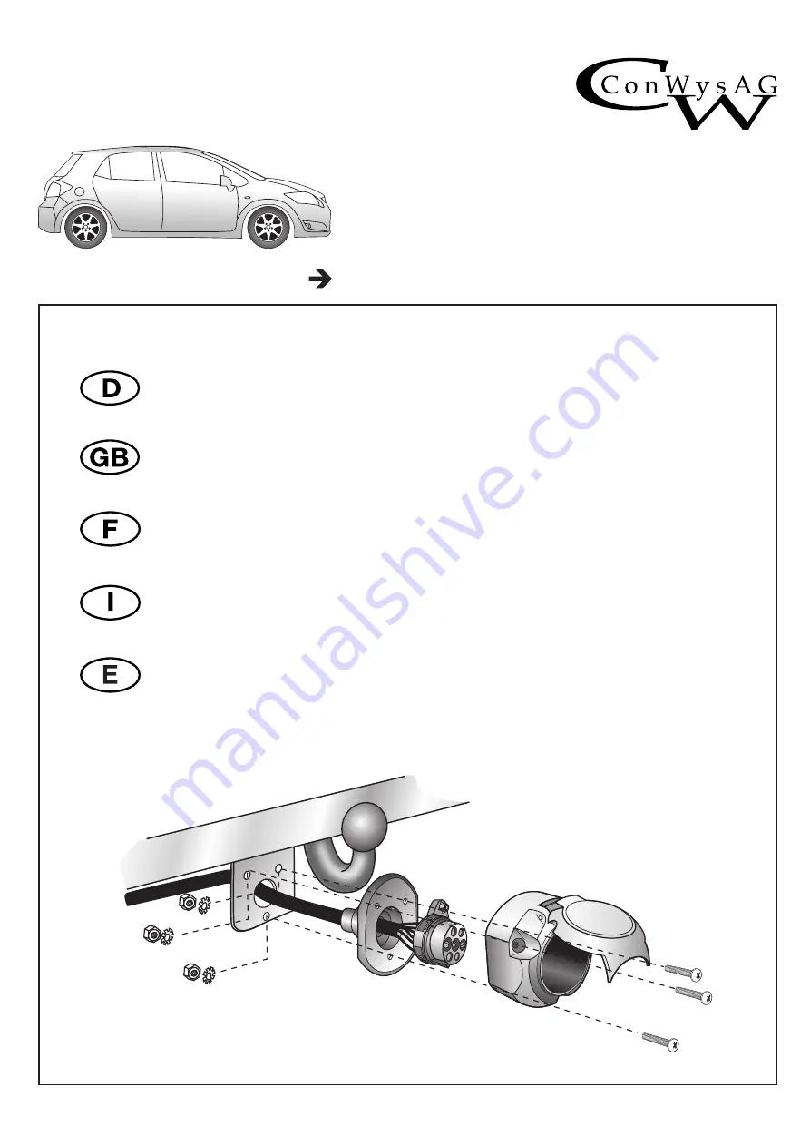 ConWys AG 16250520C Fitting Instructions Manual Download Page 1