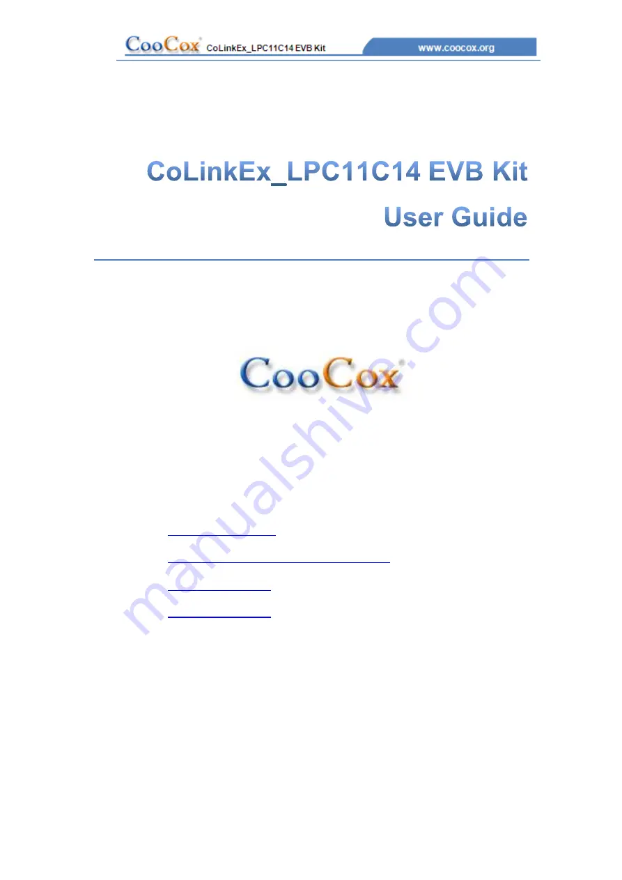 CooCox CoLinkEx_LPC11C14 User Manual Download Page 1