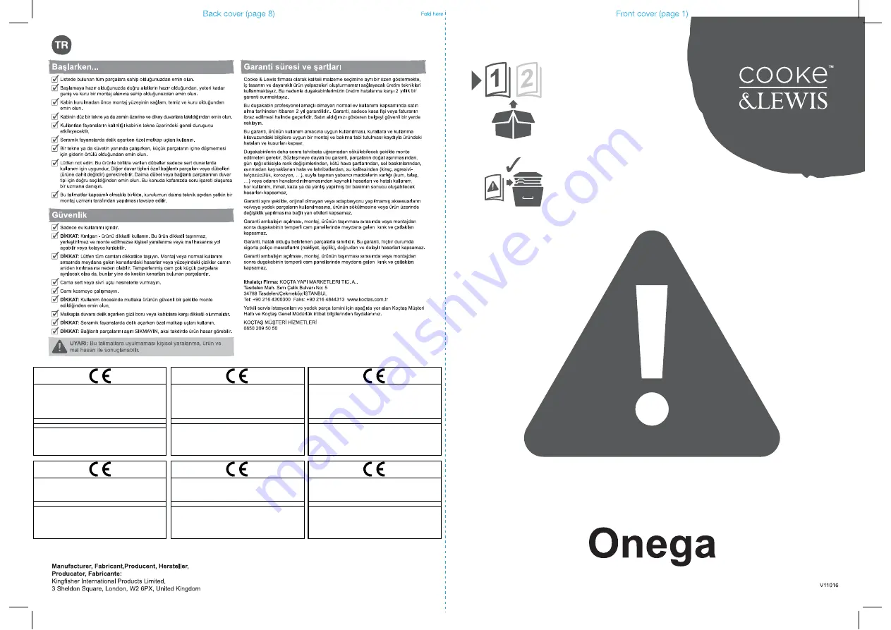 Cooke & Lewis Onega 3663602944447 Скачать руководство пользователя страница 11