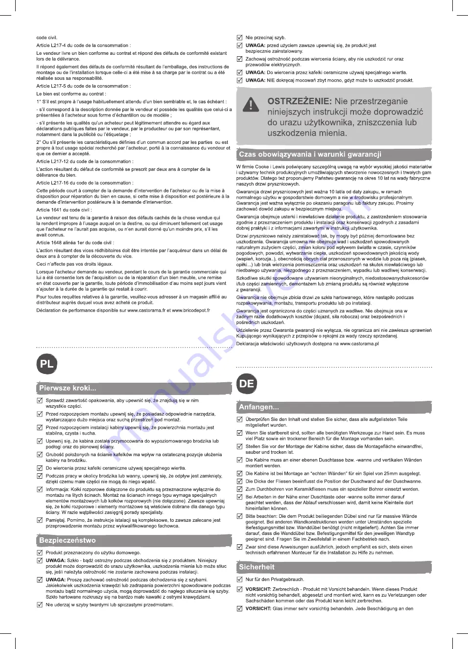 Cooke & Lewis Zilia 3663602161844 Manual Download Page 3