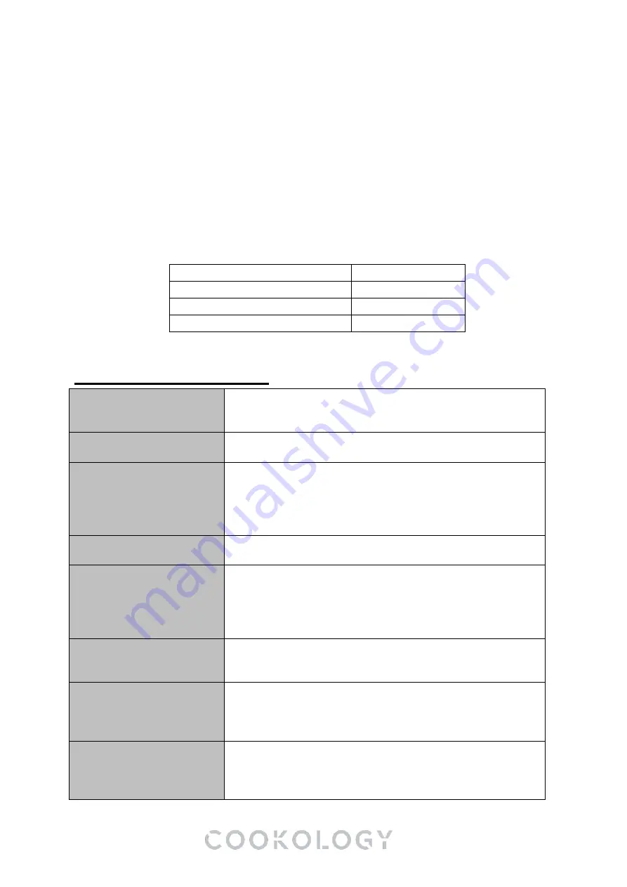 Cookology CWC300WH Instruction Manual Download Page 10