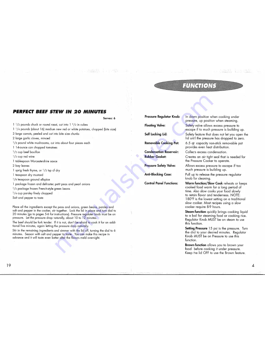 Cook's essentials 99602 Instructions For Proper Use And Care Manual Download Page 5