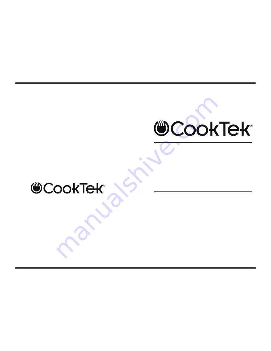 CookTek 602100 Скачать руководство пользователя страница 1