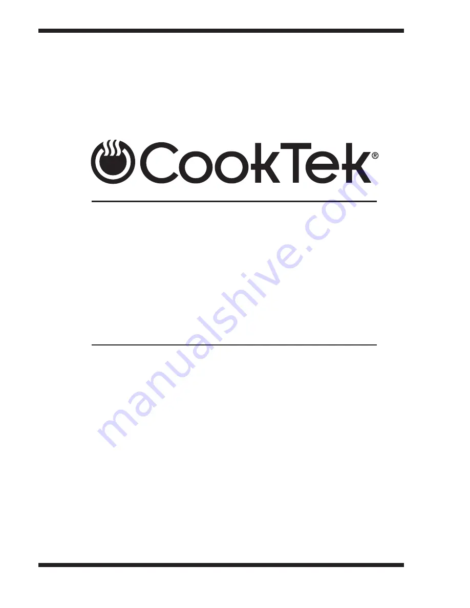 CookTek MC14004-200 Скачать руководство пользователя страница 1