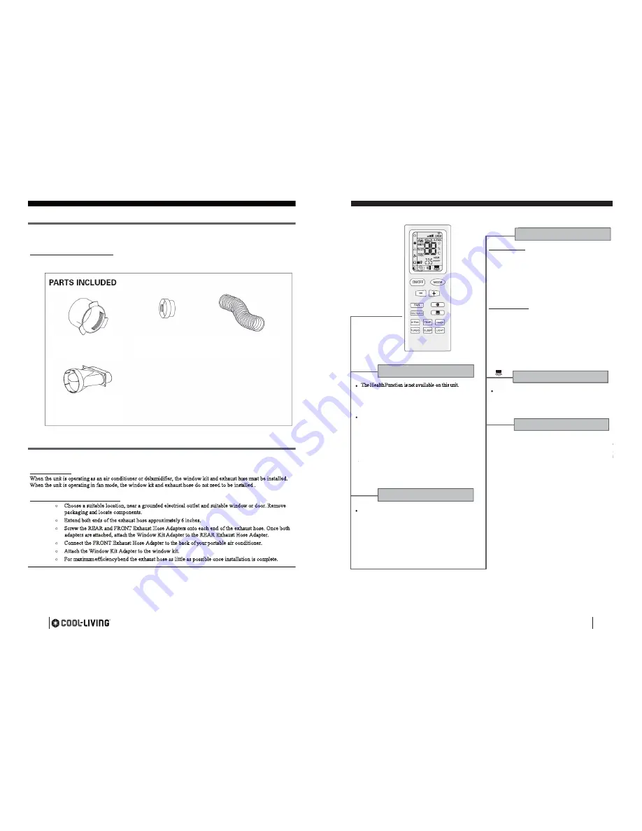 Cool-Living CL-PAC121 Operating Instructions Manual Download Page 6