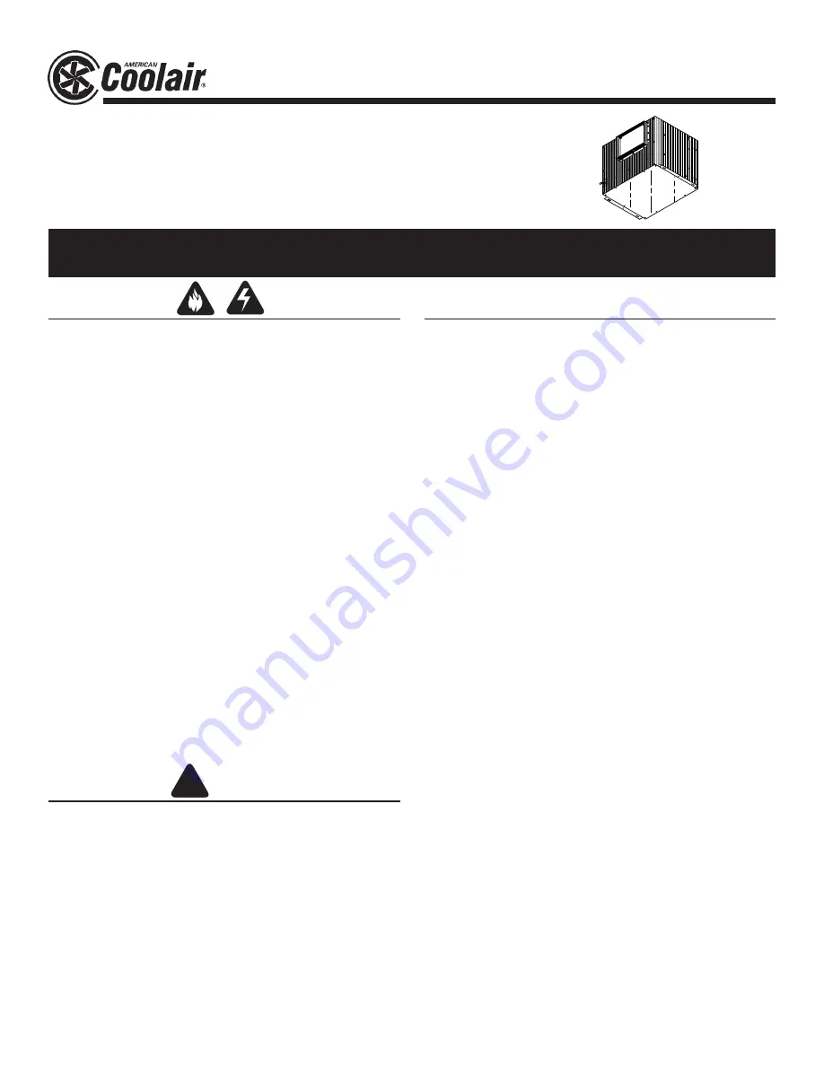 Coolair IL90LA1151 Instructions Manual Download Page 1