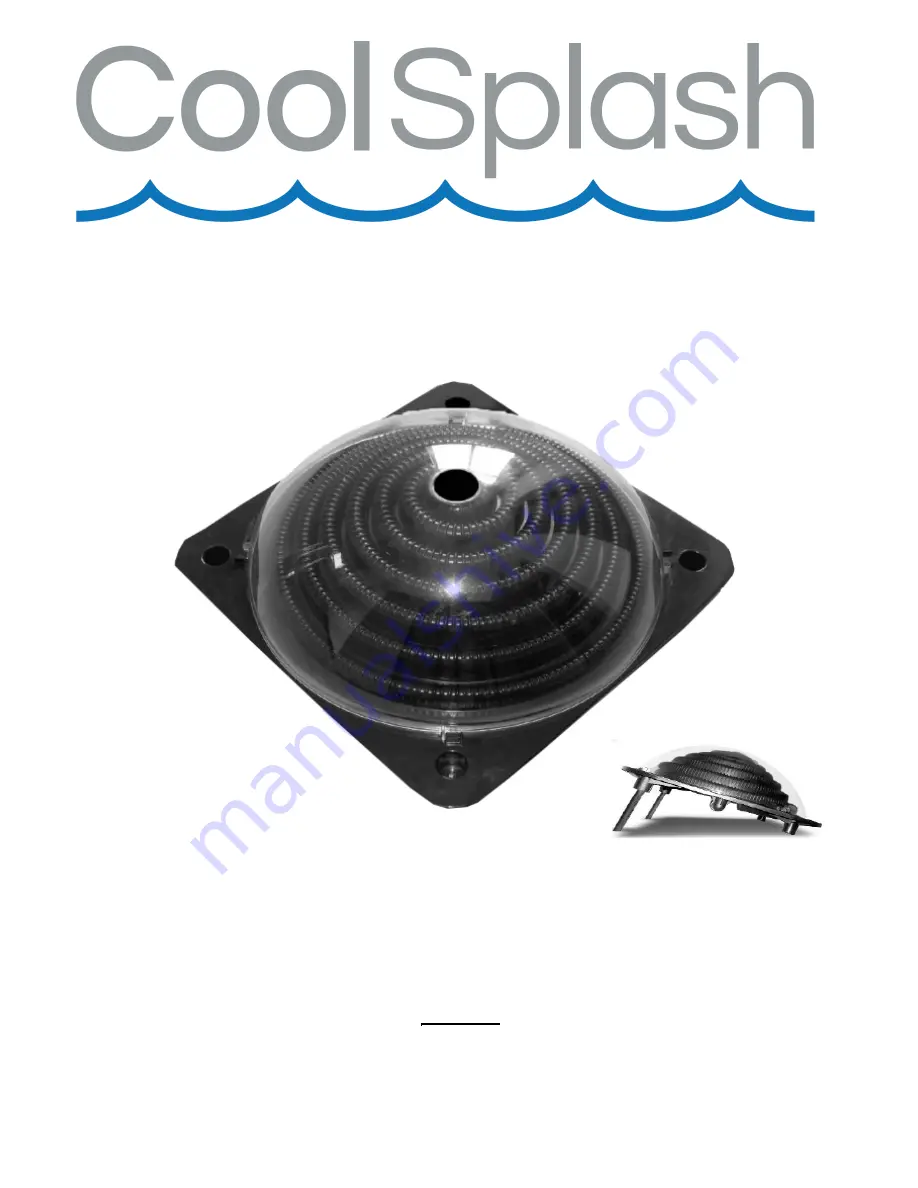 CoolSplash Solar Heater Manual Download Page 1