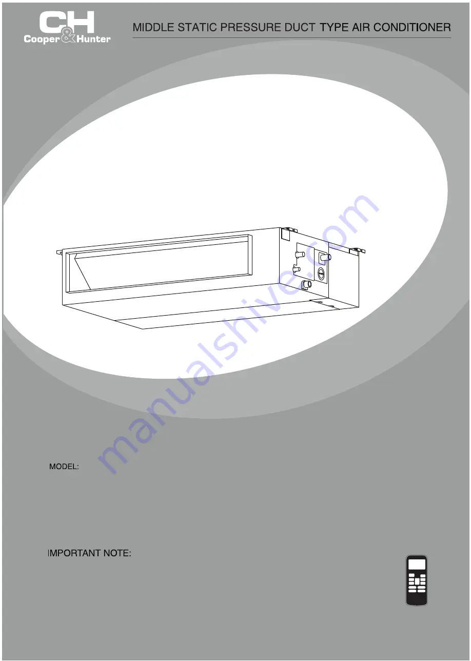 Cooper & Hunter CH-09LCDTU/I Скачать руководство пользователя страница 1