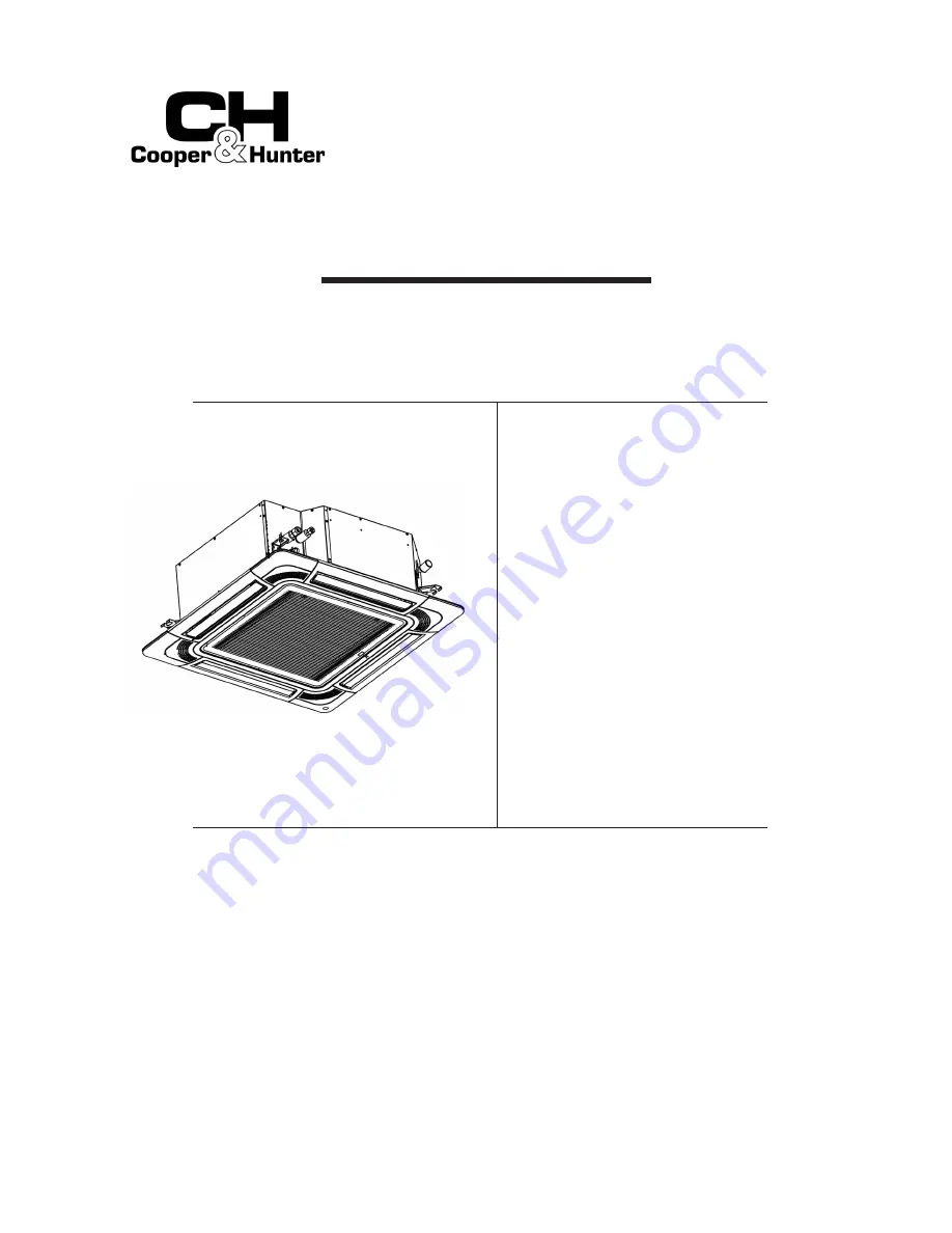 Cooper & Hunter CHV-09MCC4W Скачать руководство пользователя страница 1