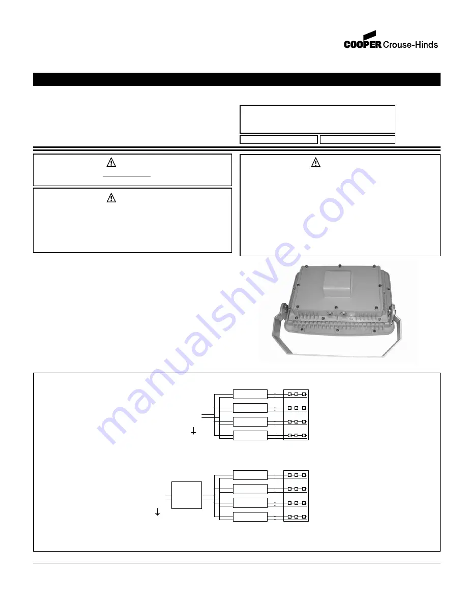 Cooper Crouse-Hinds Champ FMV Series Скачать руководство пользователя страница 1