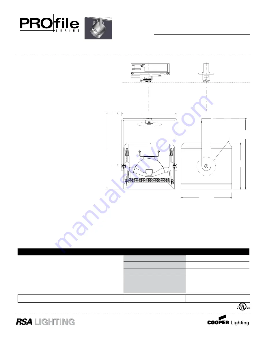 Cooper Lighting Closed Back Machined Fixture PM614cb Specification Sheet Download Page 1