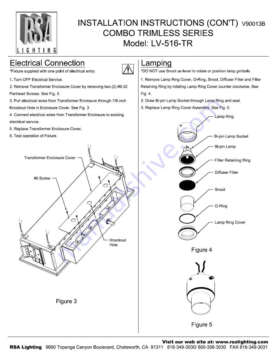 Cooper Lighting Combo Trimless Series LV-516-TR Скачать руководство пользователя страница 2