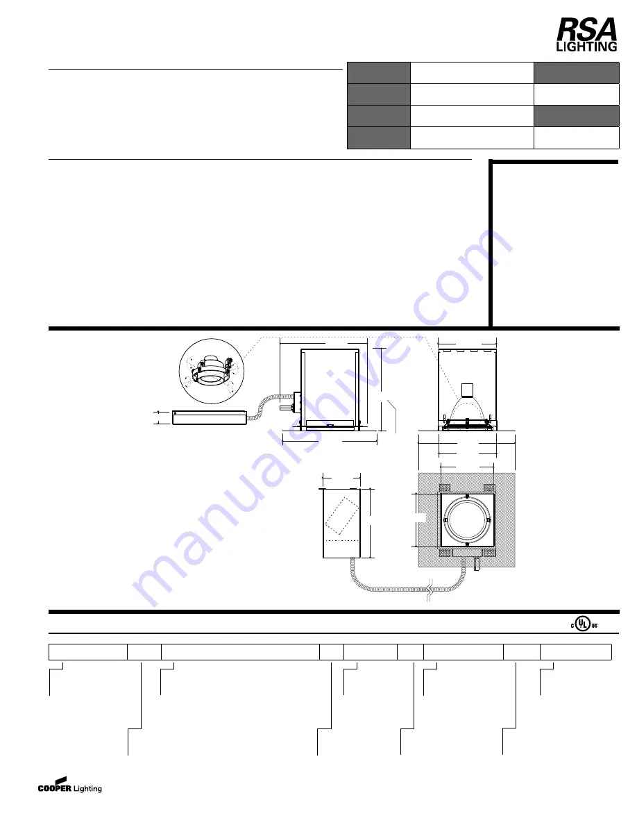 Cooper Lighting COMBOLIGHT Recessed Single-Lamp Fixture Скачать руководство пользователя страница 1