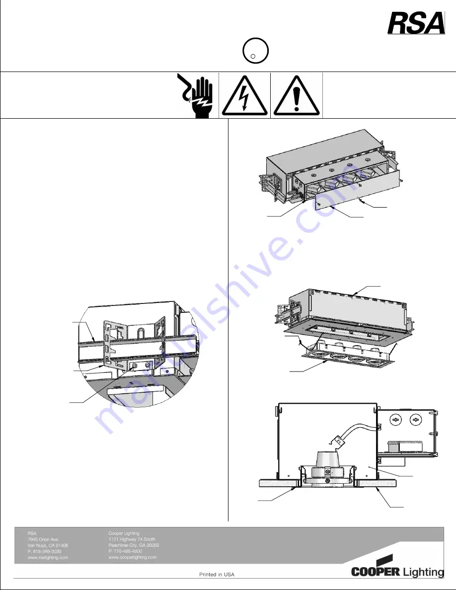 Cooper Lighting Combolight Trimmed V90229-1T Скачать руководство пользователя страница 1