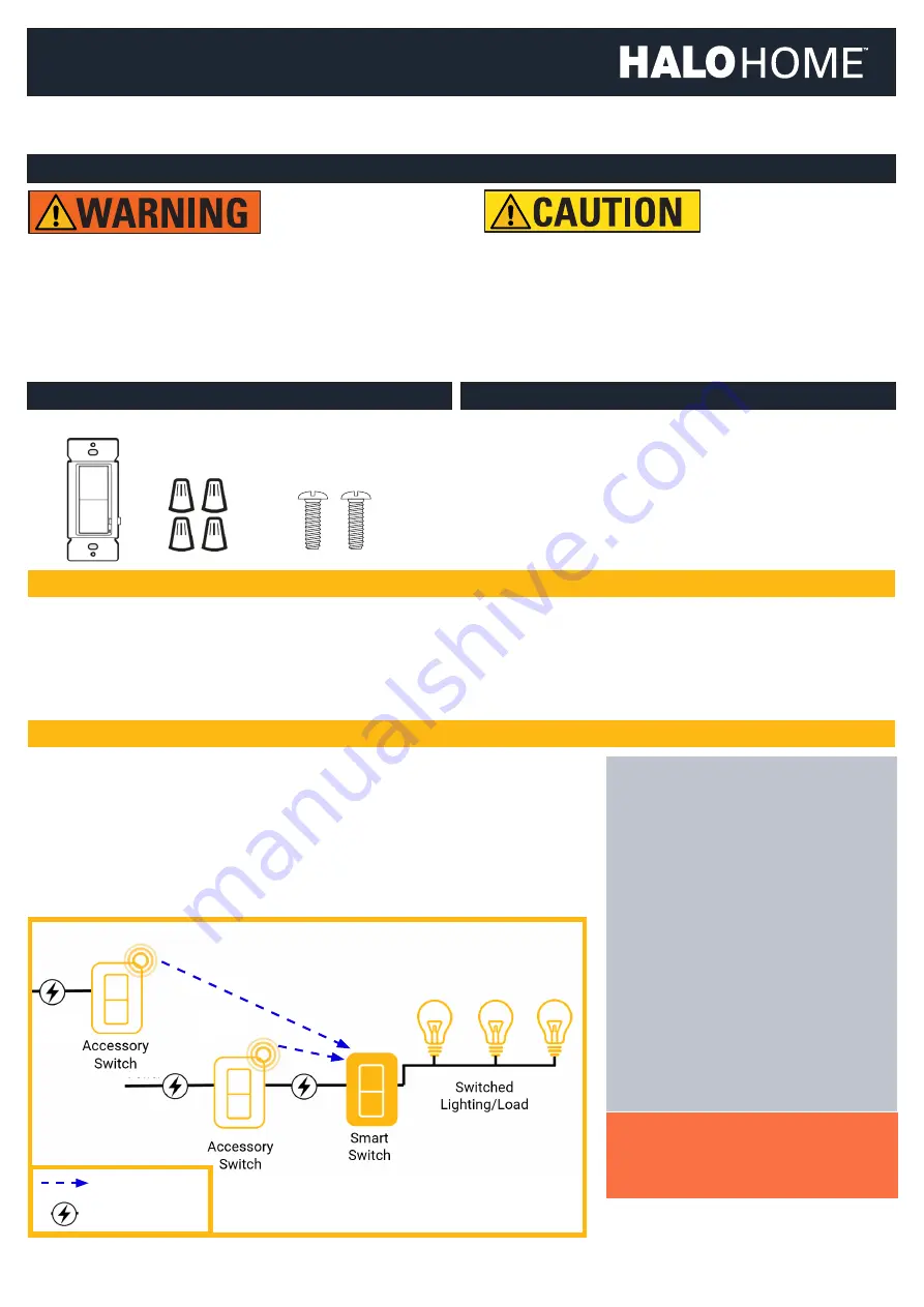 Cooper Lighting HALO HOME HIWMAS1BLE40A Installation Instructions Manual Download Page 1