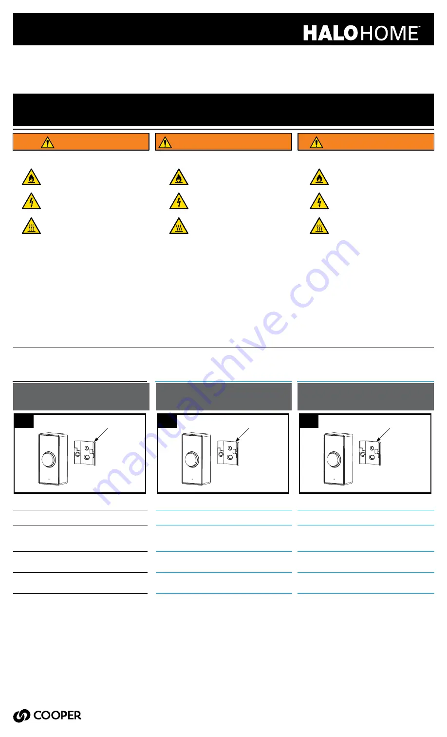 Cooper Lighting HALO Home HIWMSB1BLE40AWH Скачать руководство пользователя страница 1