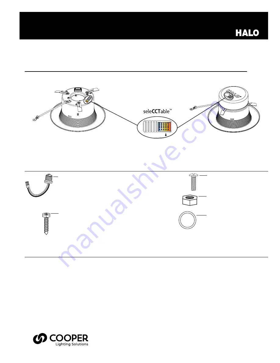 Cooper Lighting HALO RL4 SeleCCTable Скачать руководство пользователя страница 1