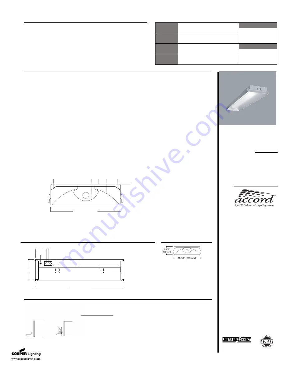 Cooper Lighting Metalux 132T8 Specifications Download Page 1