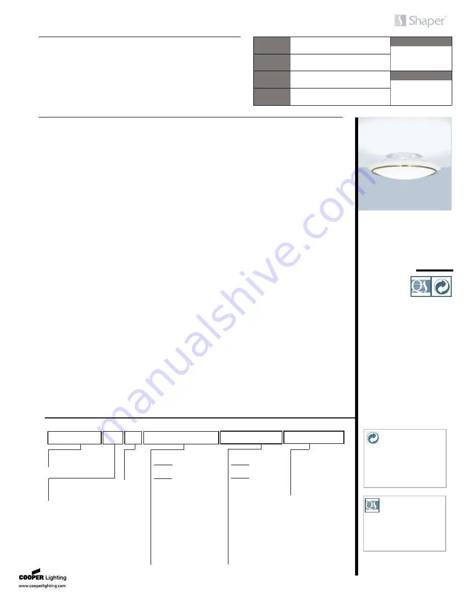 Cooper Lighting Shaper 499-RP-TR Series Specification Download Page 1