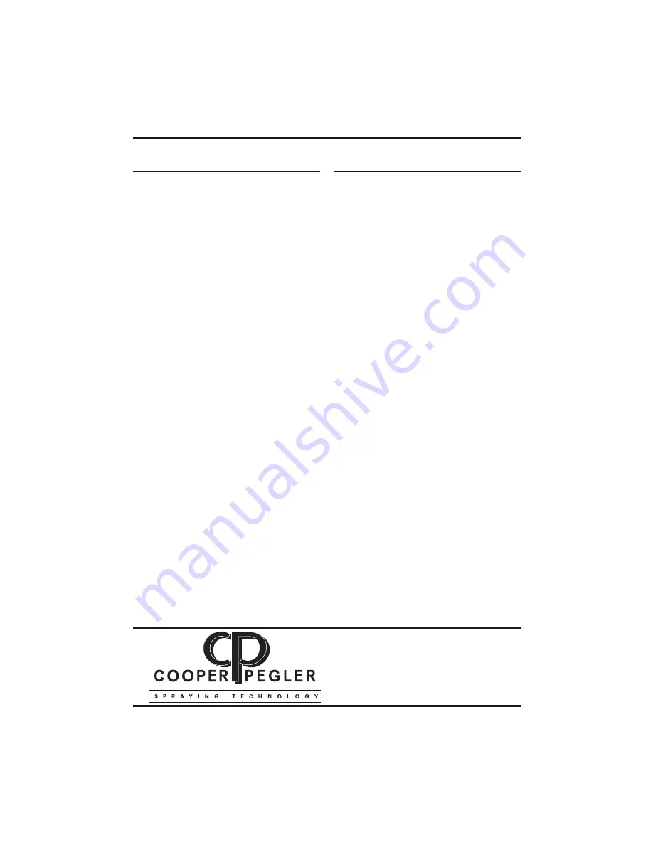 Cooper Pegler CP ULV-1L User Manual Download Page 10