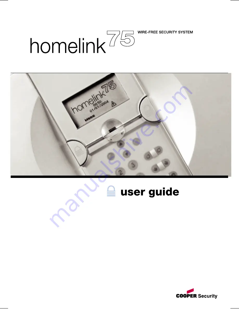 Cooper Security Homelink 75 User Manual Download Page 1