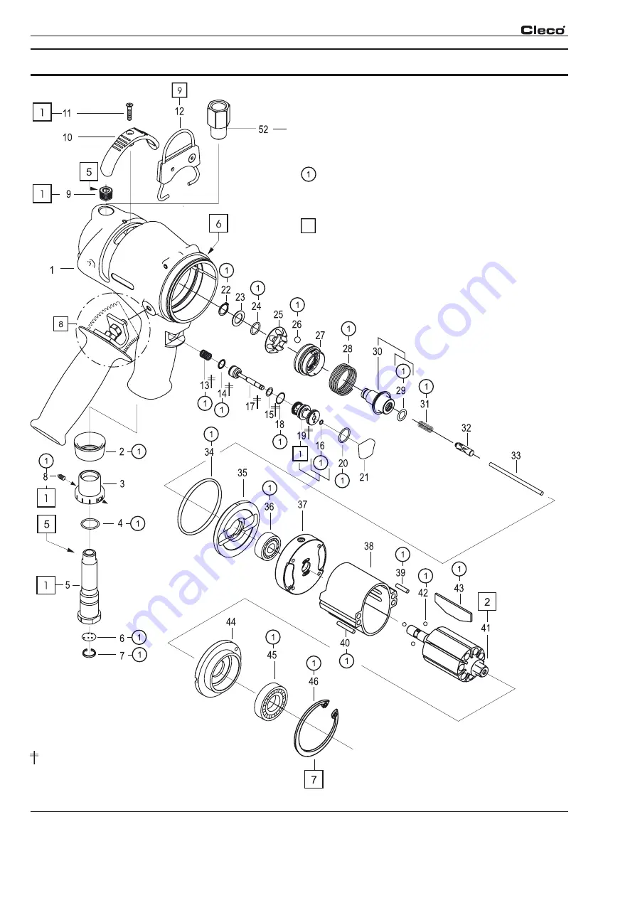 Cooper Tools Cleco 250PTHF226 Operating Instructions Manual Download Page 20