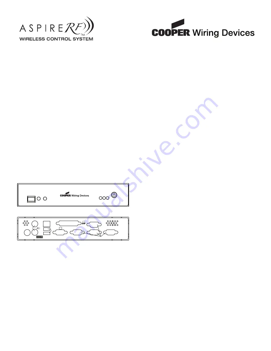 Cooper Wiring Devices Aspire RF Quick Manual Download Page 5