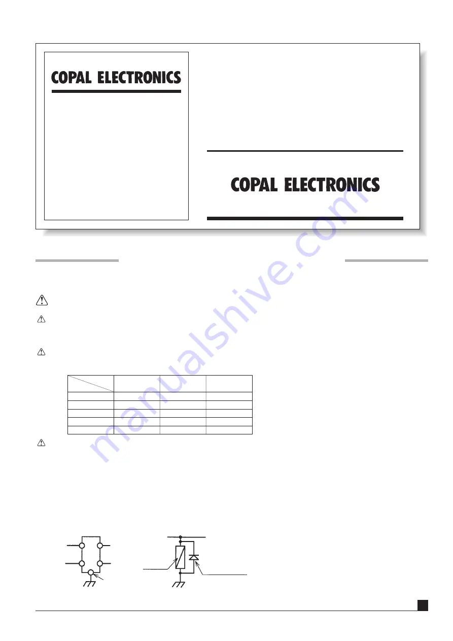 COPAL ELECTRONICS PA-870 Series Скачать руководство пользователя страница 1