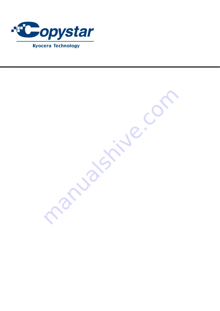 Copystar CS 181 Service Manual Download Page 1