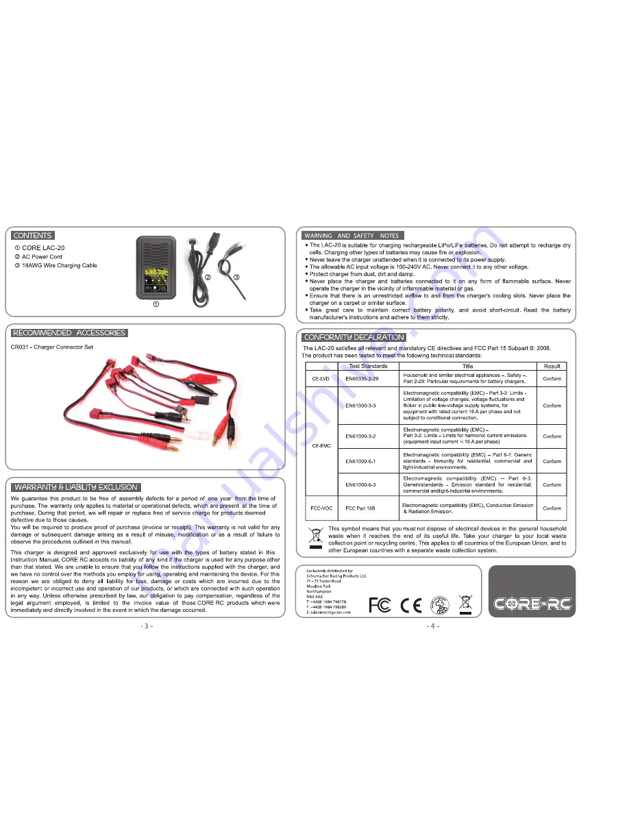 Core RC LAC-20 Instruction Manual Download Page 2