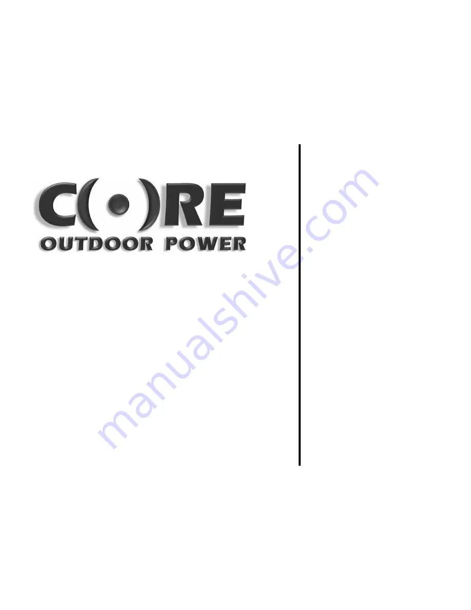 Core CHT 410 Service Manual Download Page 1