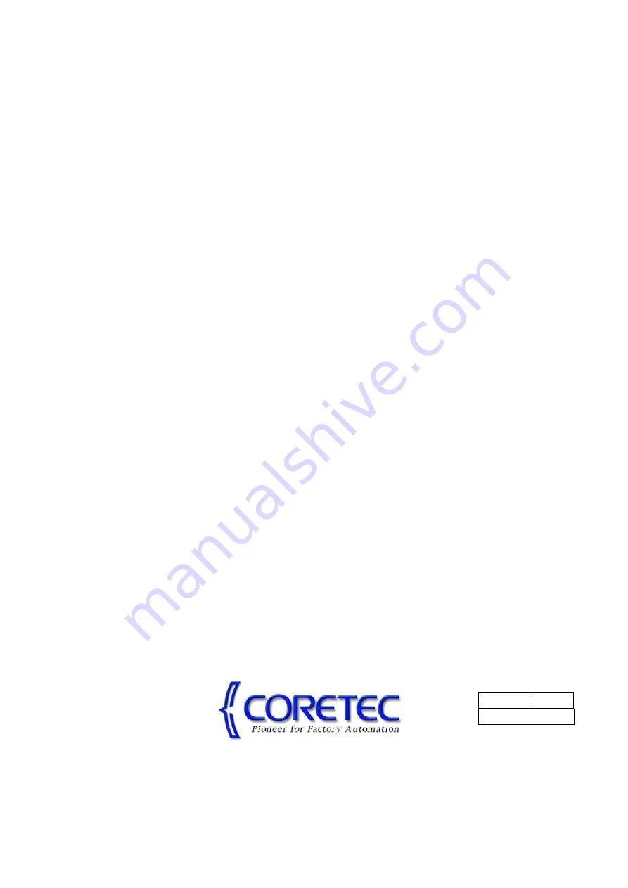 Coretec Master IPS Nutrunner M-IPS-NR Operation Manual Download Page 2