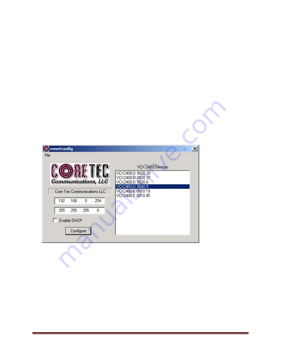 Coretec VCX-2401-E Installation And Operating Instructions Manual Download Page 11