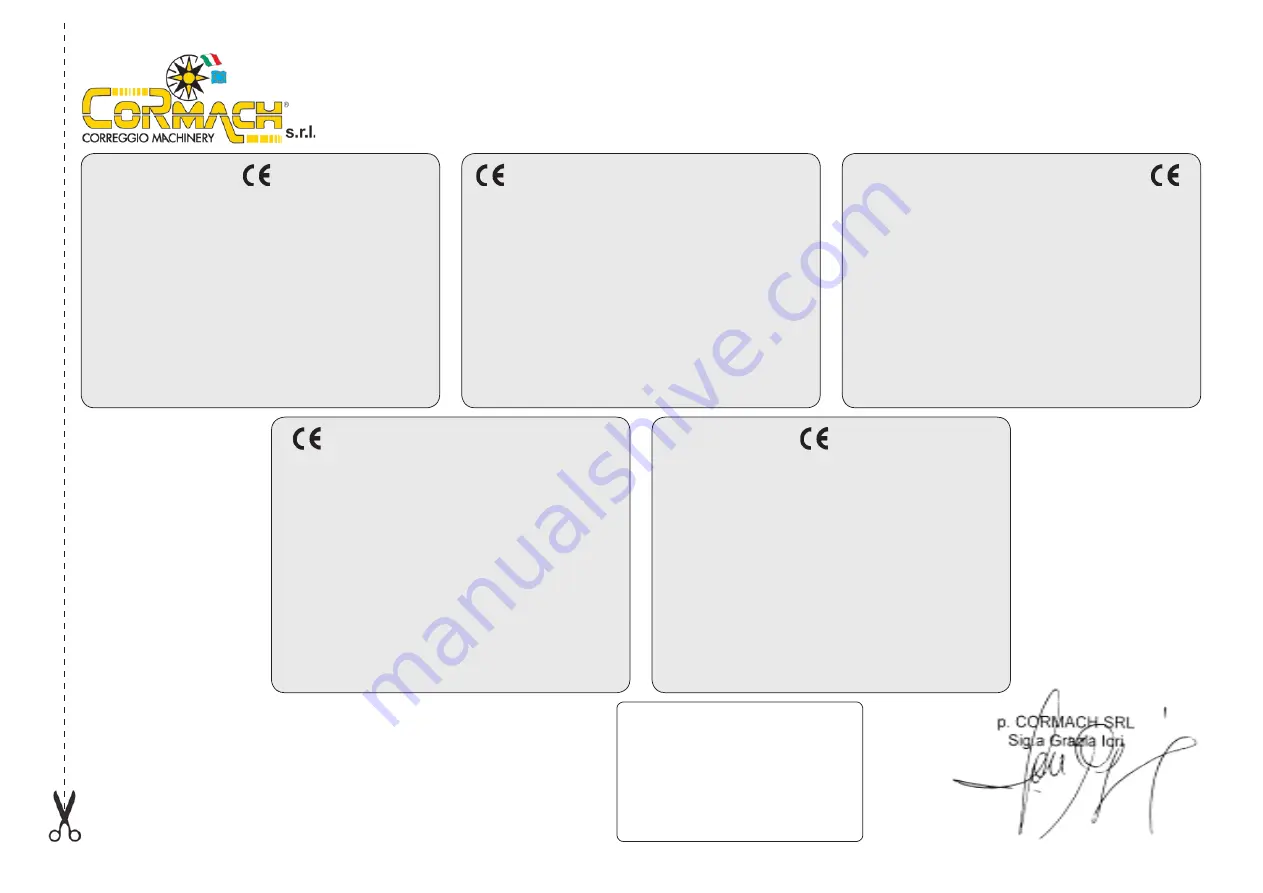 Cormach SCM 476 Assembly, Use And Maintenance Instructions Download Page 3