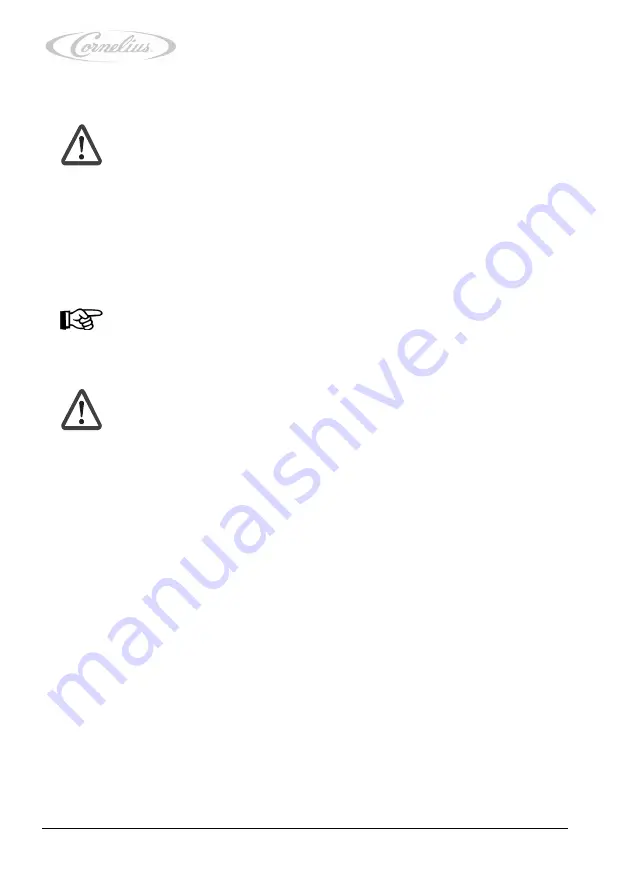 Cornelius 221000414x Installation And Service Manual Download Page 34