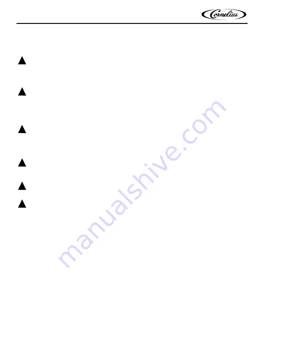 Cornelius CMP 600-30 Service Manual Download Page 6