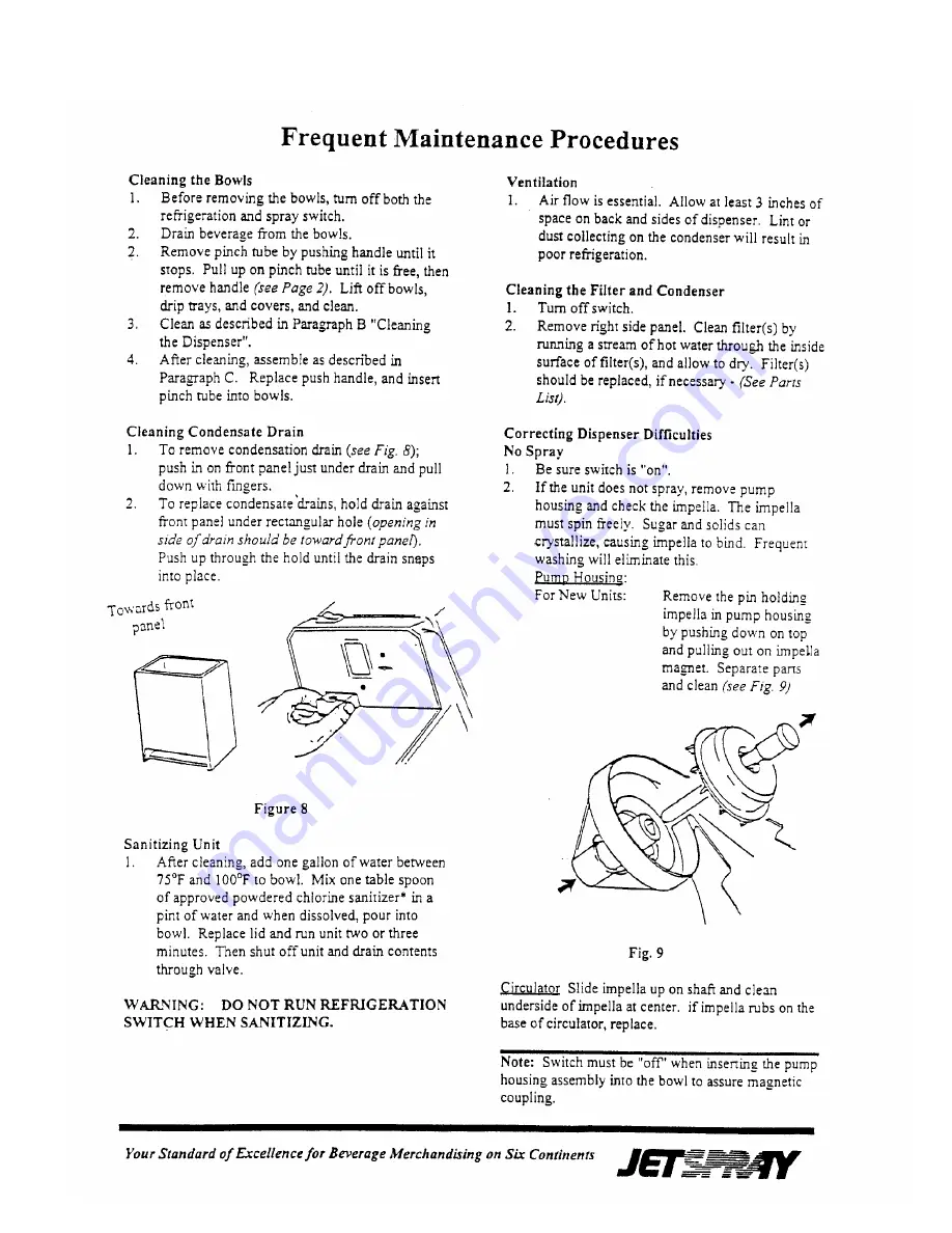 Cornelius JetSpray JT30 Owner'S Manual Download Page 7