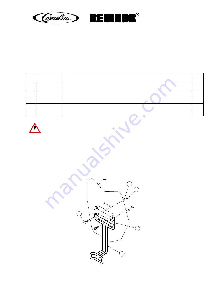 Cornelius KIT P/N 08054 TJ300 Installation Instructions Download Page 1