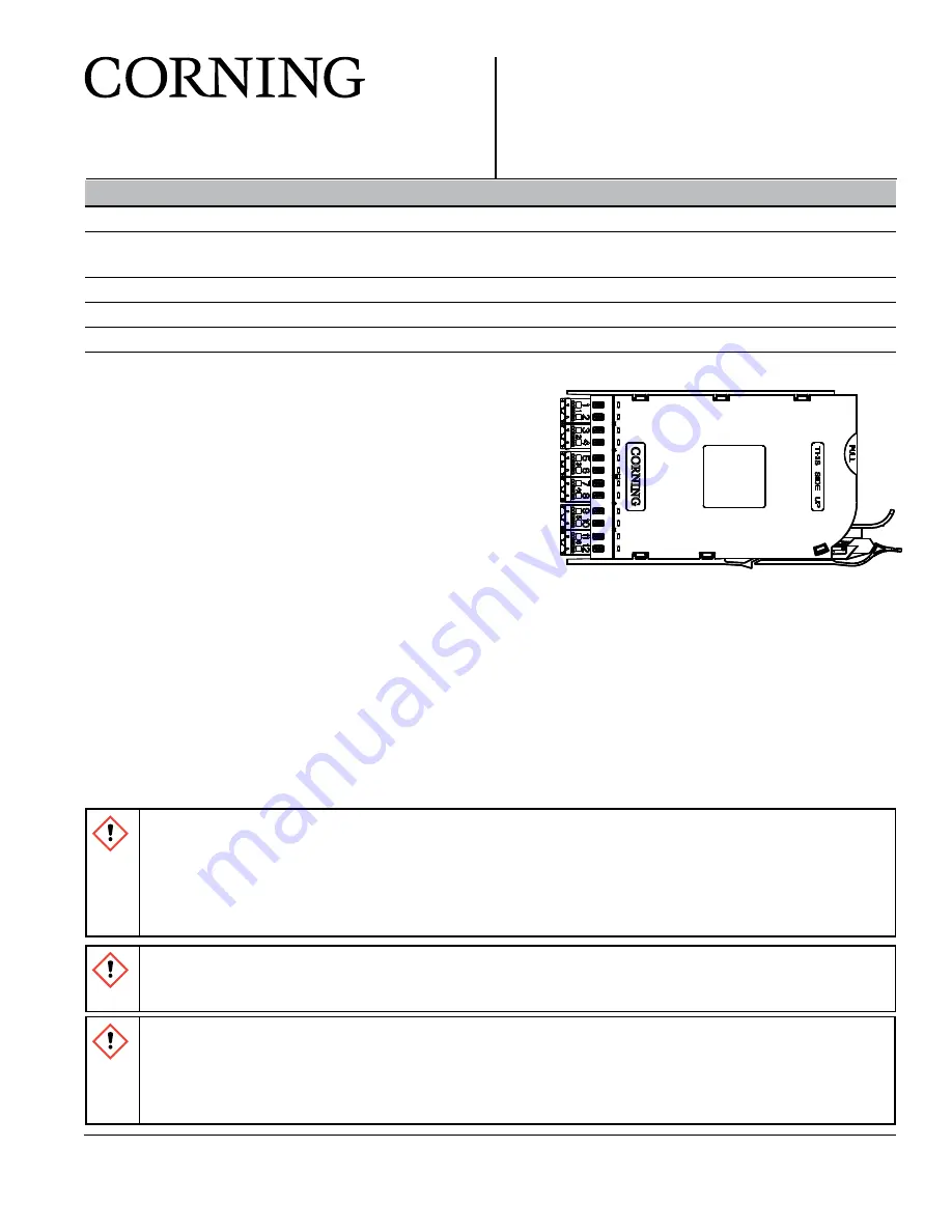 CORNING EDGE Splice Cassette Скачать руководство пользователя страница 1