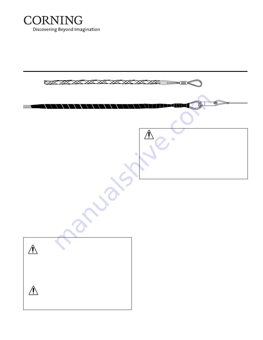 CORNING SST Installing A Wire Mesh Pulling Grip Download Page 1