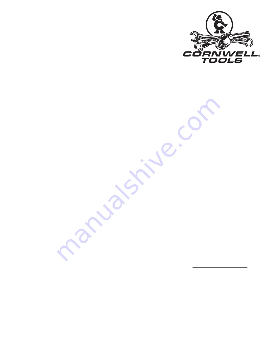 Cornwell Tools PSG-1100 Operating Instructions Manual Download Page 1