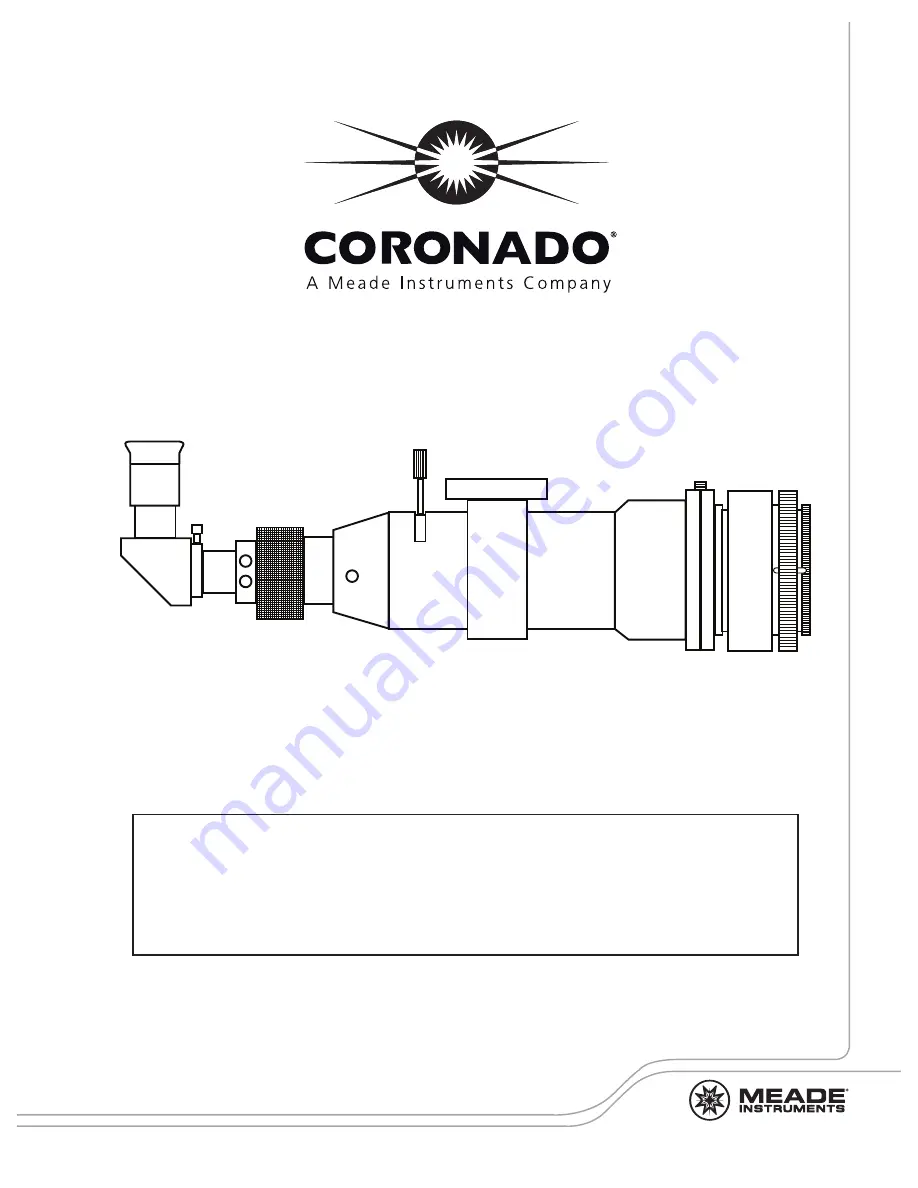 Coronado CORONADO SolarMax II series Manual Download Page 1