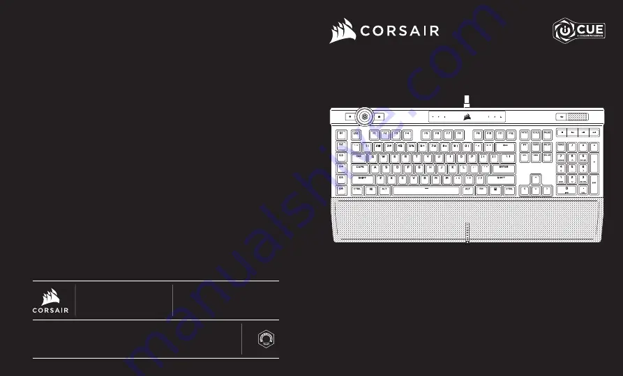 Corsair CUE K100 RGB Manual Download Page 1